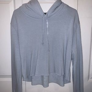 Brandy Melville light blue cropped hoodie